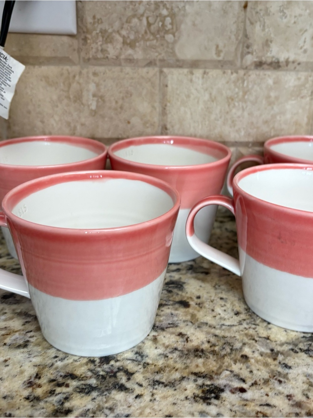 Royal Doulton Coral and White Ceramic Mugs - Set